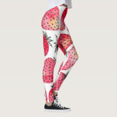 Leggings Motif de fraises d'aquarelle. (Droite)