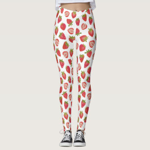 Leggings Motif de fraises d'été