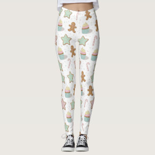 Leggings Motif de friandises de boulangerie de Noël