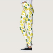 Leggings Motif de fruits aux citrons jaunes (Gauche)
