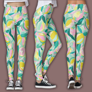 Leggings Motif de fruits Citrus vibrant