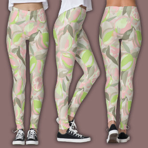Leggings Motif de fruits Citrus vibrant