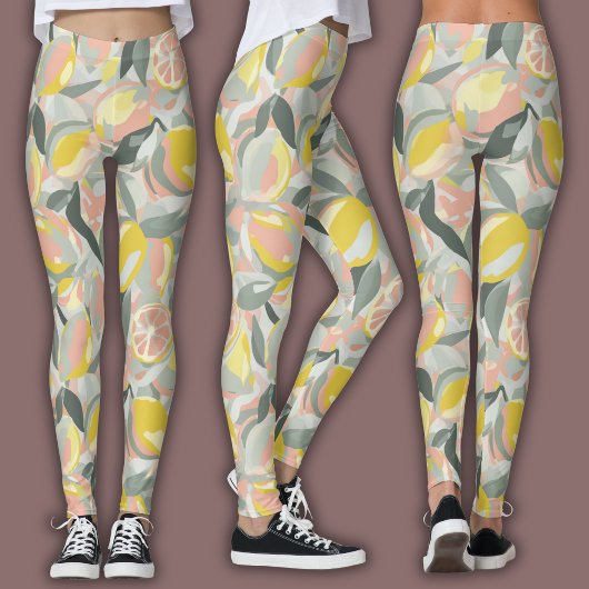 Leggings Motif de fruits | Citrus vibrant