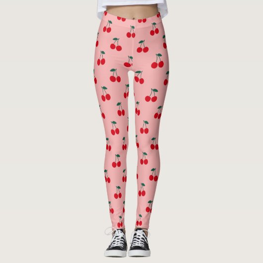Leggings Motif de fruits de cerise (Devant)