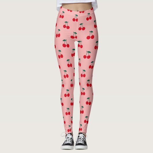 Leggings Motif de fruits de cerise (Devant)