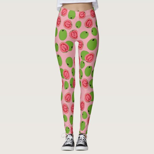 Leggings Motif de fruits de goyave (Devant)