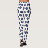 Leggings Motif de fruits de la bombe Abstraite bleue marine (Dos)