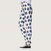 Leggings Motif de fruits de la bombe Abstraite bleue marine (Gauche)