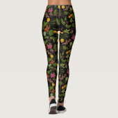 Leggings Motif de fruits exotiques tropicaux peints à la ma (Dos)