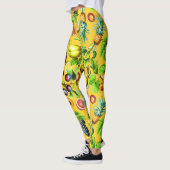 Leggings Motif de fruits sur fond jaune (Gauche)