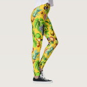 Leggings Motif de fruits sur fond jaune (Droite)