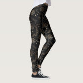 Leggings Motif de galaxie Gold Star Constellation (Droite)