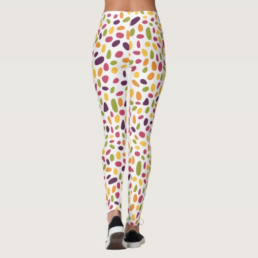 Leggings Motif de galets couleur (Dos)