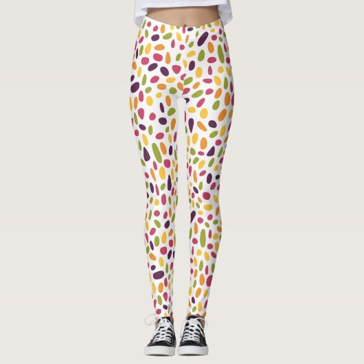 Leggings Motif de galets couleur (Devant)