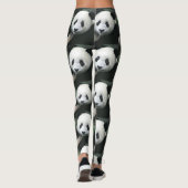 Leggings Motif de gazon à carreaux de Panda géant (Dos)