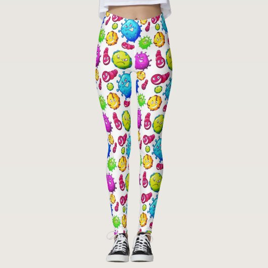 Leggings Motif de gemmes colorées (Devant)