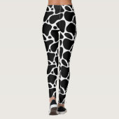 Leggings Motif de girafe abstraite noir et blanc (Dos)