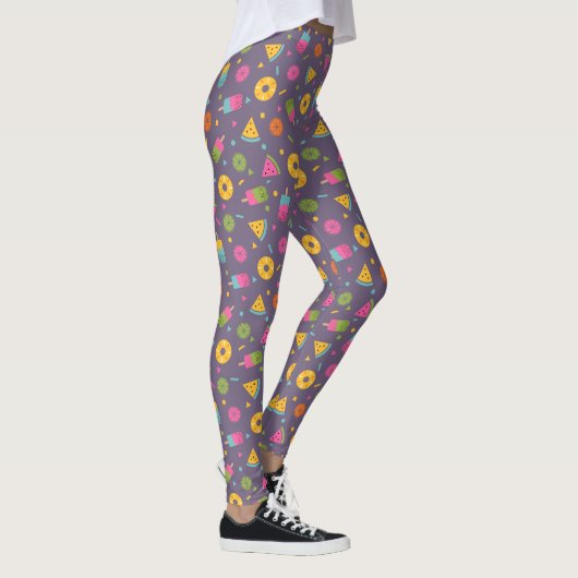Leggings motif de glace coloré d'été (Droite)