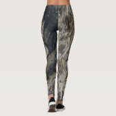 Leggings Motif de grains de bois franc Photo de bois rustiq (Dos)