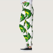 Leggings Motif de grenouille verte colorée (Gauche)