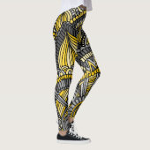 Leggings Motif de guêtres, jaune et gris de Zendoodle (Droite)