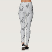 Leggings Motif de hockey féminin gris élégant (Dos)