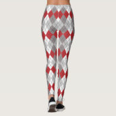 Leggings Motif de Jacquard Red Grey (Dos)