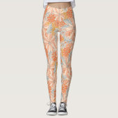 Leggings Motif de jardin à fleurs rétro (Devant)