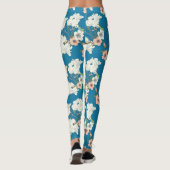 Leggings Motif de jardin floral blanc (Dos)