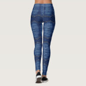 Leggings motif de jeans bleus (Dos)