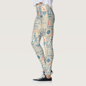 Leggings Motif de journal nautique (Gauche)