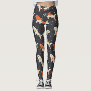 Leggings Motif de Koi Carps