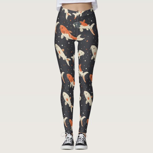 Leggings Motif de Koi Carps (Devant)