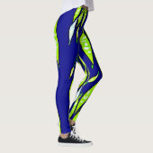 Leggings Motif de la branche Neon Leaf (Droite)
