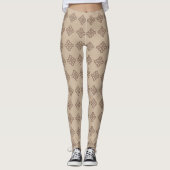 Leggings Motif de la Croix Tribale Bisque Peach Classique (Devant)