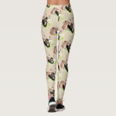Leggings Motif de la ferme de coq de poulet amusant (Dos)