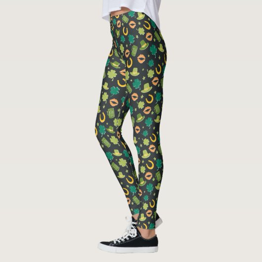 Leggings Motif de la fête de la Saint Patrick fou (Gauche)
