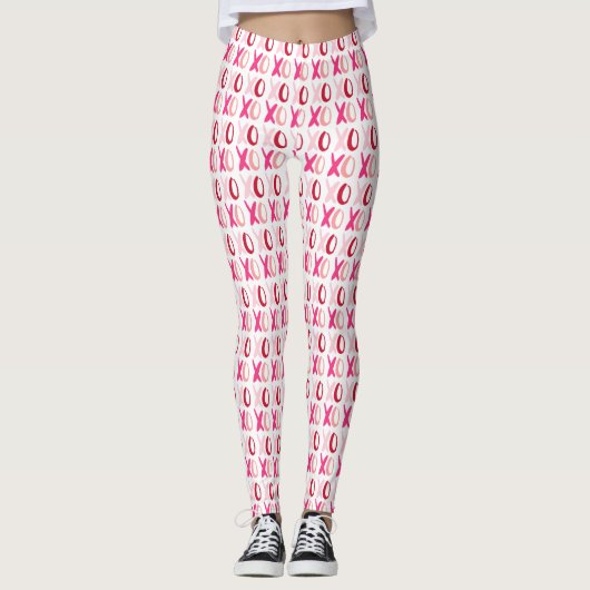Leggings motif de la fête des Valentines "XOXO" (Devant)