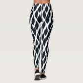 Leggings Motif de la grille noire (Dos)