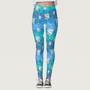 Leggings Motif de la mer des Rochers