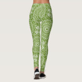 Leggings Motif de la nature Mandala vert (Dos)