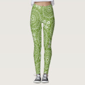 Leggings Motif de la nature Mandala vert (Devant)