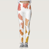 Leggings Motif de la peau de vache aquarelle (Devant)