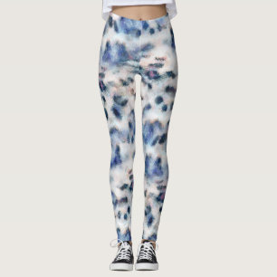 Leggings Motif de la peau du léopard des neiges
