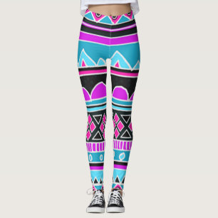 Leggings Motif de la tribu Aztec