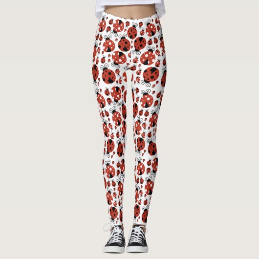 Leggings Motif De Ladybugs, Mignons Ladybugs, Red Ladybugs (Devant)
