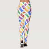 Leggings Motif de l'aquarelle arc-en-ciel (Dos)