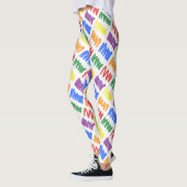Leggings Motif de l'aquarelle arc-en-ciel (Gauche)
