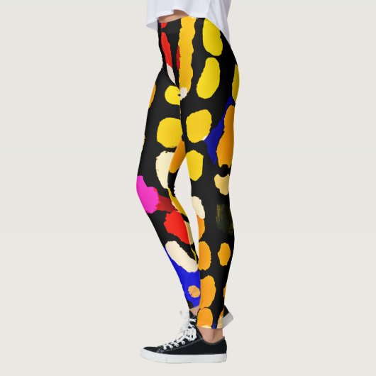 Leggings Motif de lecture couleur expressif (Gauche)