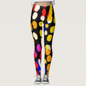 Leggings Motif de lecture couleur expressif (Devant)
